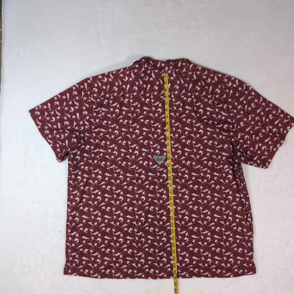 Columbia PFG Men XXL Short Sleeve Marlin Palm Tree Fishing Shirt Outdoors FM1039 - Picture 8 of 9